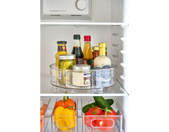 ZELLER Dreh-Organizer mit 3 Fächern transparent ø 27x8.5 cm in Transparent präsentiert im Onlineshop von KAQTU Design AG. Haushaltshilfen ist von ZELLER PRESENT