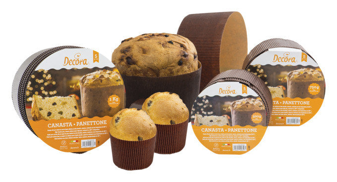 DECORA Panettone-Brioche-Formen 5er 1000 g Cellulose Papier Natur 200°C ø 16x11 cm in Braun präsentiert im Onlineshop von KAQTU Design AG. Backformen ist von DECORA