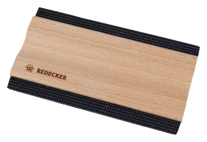 REDECKER Fusselkamm mit Griff aus unbehandeltem Buchenholz und mineralbeschichtetem Gewebe, Grösse 10x5.5cm, Farbe Natur