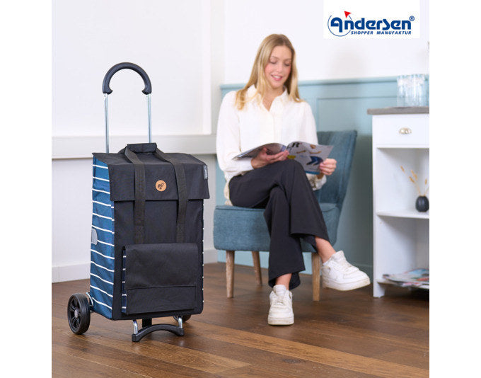 ANDERSEN Einkaufswagen Scala Jella blau in Blau präsentiert im Onlineshop von KAQTU Design AG. Haushaltshilfen ist von ANDERSEN