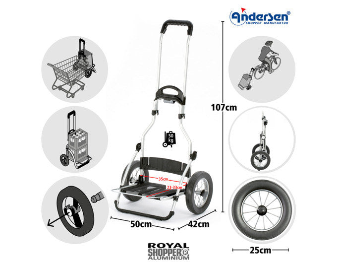 ANDERSEN Einkaufswagen Royal Senta 2.0 schwarz in Schwarz präsentiert im Onlineshop von KAQTU Design AG. Haushaltshilfen ist von ANDERSEN