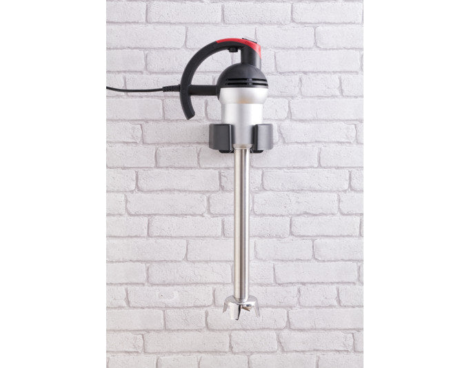 KISAG Stabmixer Gastro 40 cm in Schwarz und Silber, Edelstahlgehäuse mit gummiertem Griff, langer Mixstab und Stromkabel sichtbar