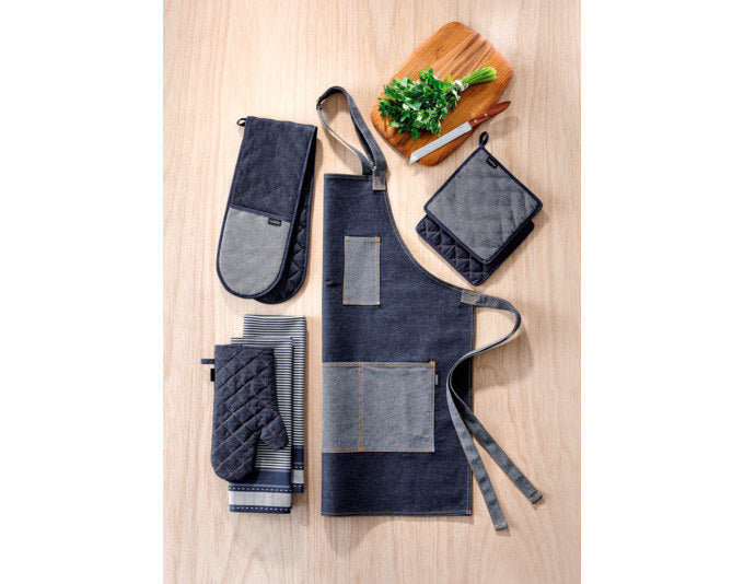 LADELLE Topflappen Denim 21x21 cm 2 Stk. in Denim blue, Blau präsentiert im Onlineshop von KAQTU Design AG. Topflappen ist von LADELLE