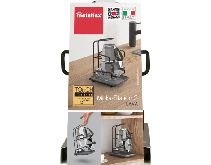 METALTEX Abtropfgestell Moka-Station 3 Lava schwarz 16x12x20 cm in präsentiert im Onlineshop von KAQTU Design AG. Abwasch ist von METALTEX