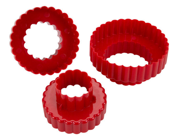 STÄDTER Ausstecher Set Rund ø 9.0 / 8.0 / 7.0 / 6.0 / 5.0 / 4.0 cm rot in Rot präsentiert im Onlineshop von KAQTU Design AG. Ausstecher ist von STÄDTER