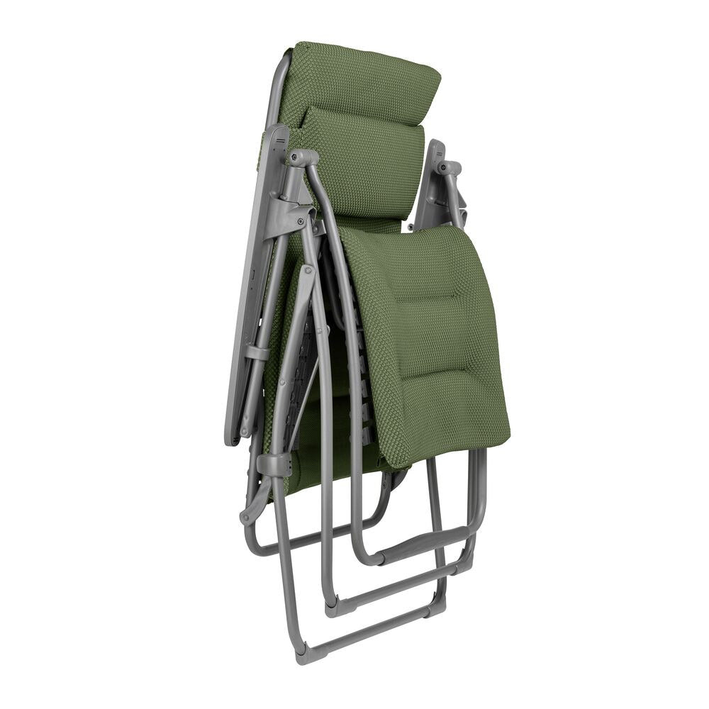 LAFUMA Relaxsessel Futura BeComfort® XL olive Gestell titane in Olive, Grün, Titane, Grau präsentiert im Onlineshop von KAQTU Design AG. Liegestuhl ist von LAFUMA