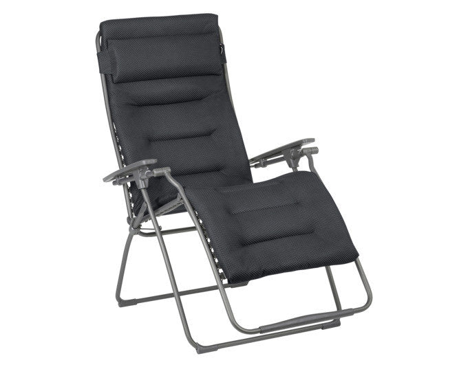 LAFUMA Relaxsessel Futura BeComfort® XL dark grey Gestell titane in Silver, Grau, Titane präsentiert im Onlineshop von KAQTU Design AG. Liegestuhl ist von LAFUMA