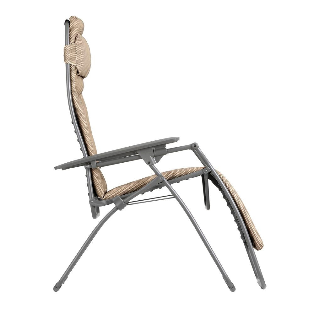 LAFUMA Relaxsessel Futura BeComfort® XL moka Gestell titane in Moka, Braun, Titane, Grau präsentiert im Onlineshop von KAQTU Design AG. Liegestuhl ist von LAFUMA