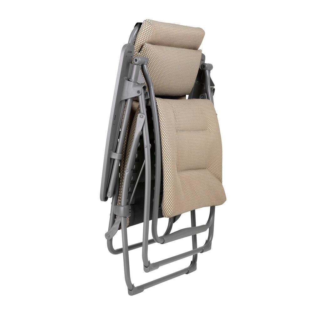 LAFUMA Relaxsessel Futura BeComfort® moka Gestell titane in Moka, Braun, Titane, Grau präsentiert im Onlineshop von KAQTU Design AG. Liegestuhl ist von LAFUMA