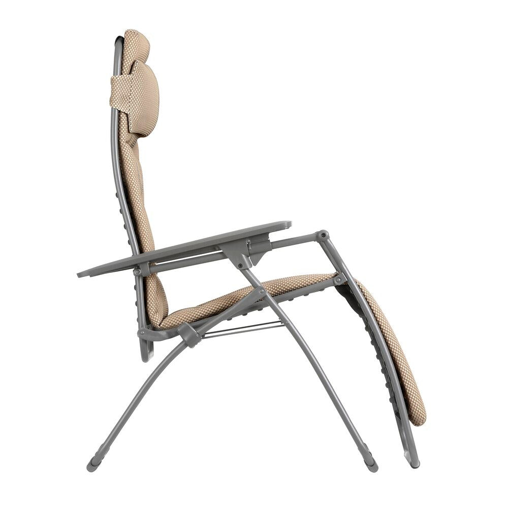 LAFUMA Relaxsessel Futura BeComfort® moka Gestell titane in Moka, Braun, Titane, Grau präsentiert im Onlineshop von KAQTU Design AG. Liegestuhl ist von LAFUMA