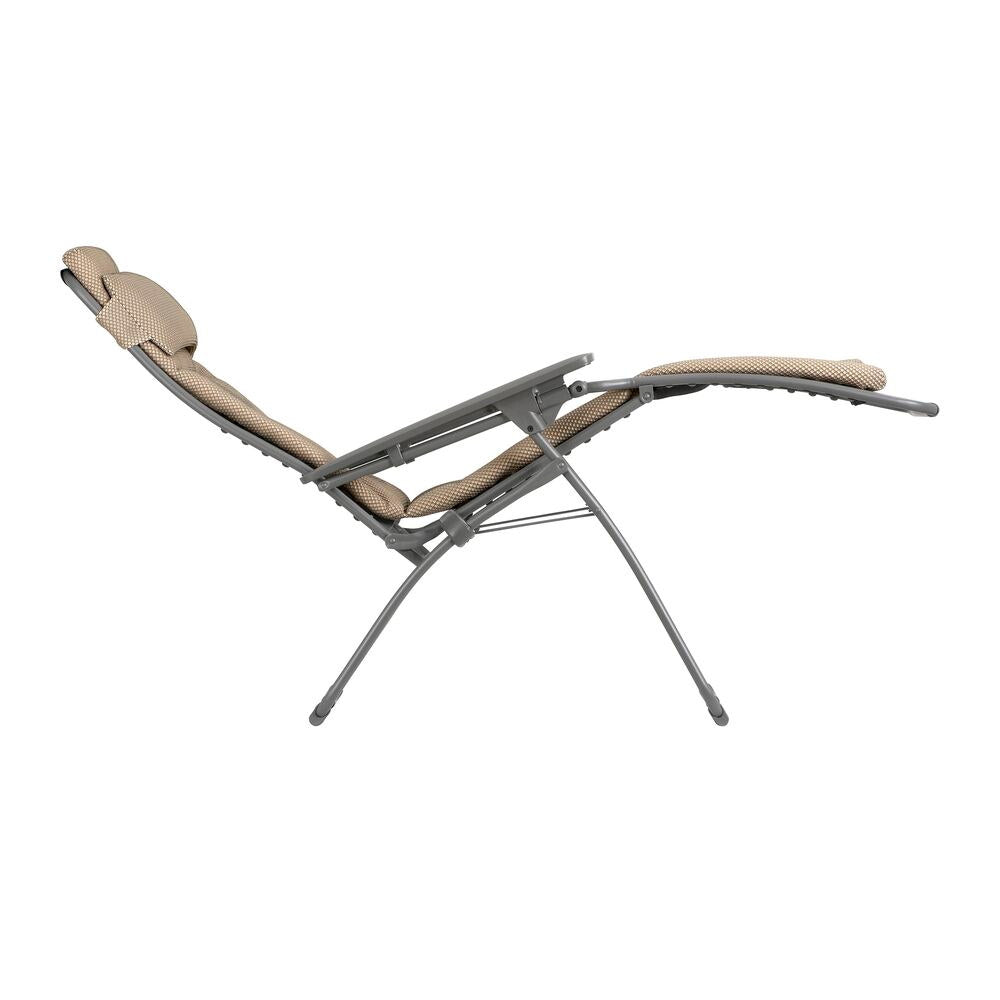 LAFUMA Relaxsessel Futura BeComfort® moka Gestell titane in Moka, Braun, Titane, Grau präsentiert im Onlineshop von KAQTU Design AG. Liegestuhl ist von LAFUMA