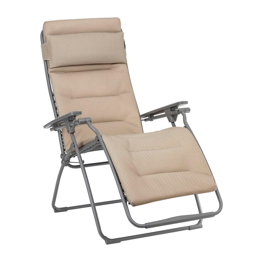 LAFUMA Relaxsessel Futura BeComfort® moka Gestell titane in Moka, Braun, Titane, Grau präsentiert im Onlineshop von KAQTU Design AG. Liegestuhl ist von LAFUMA