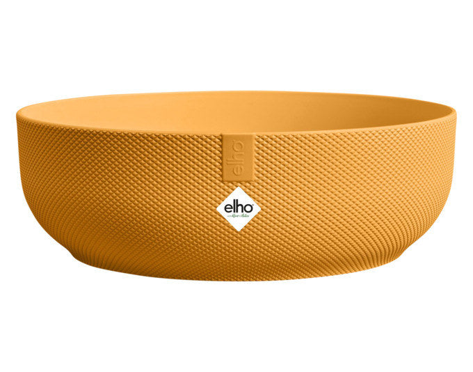 ELHO Planzengefäss Jazz rund ø 28 cm amber gelb in Amber gelb, Gelb präsentiert im Onlineshop von KAQTU Design AG. Übertopf ist von ELHO