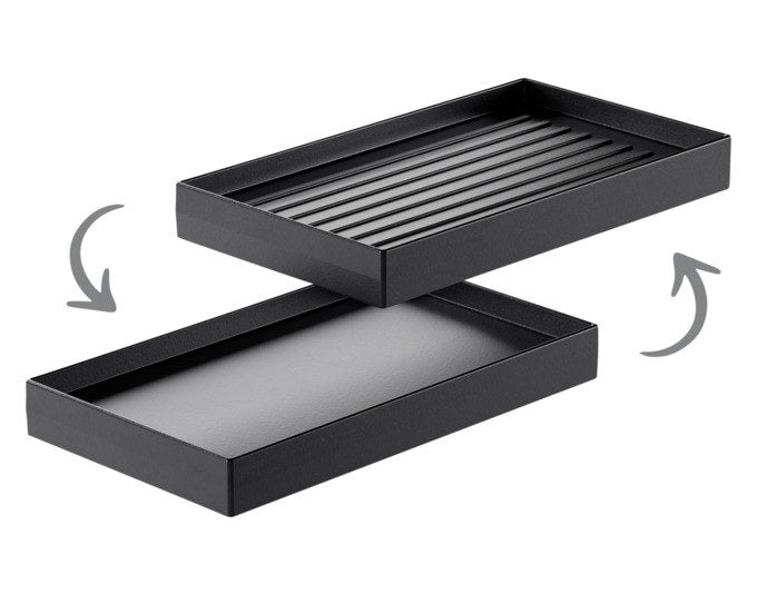 STÖCKLI Wende-Grillplatte für CheeseGrill 2 19.9x11.5x2.3 cm in Schwarz präsentiert im Onlineshop von KAQTU Design AG. Grillplatten ist von STÖCKLI