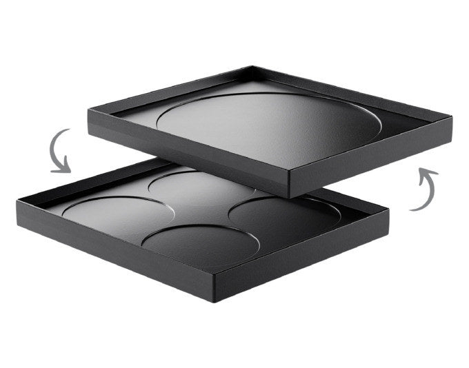 STÖCKLI Wende-Crêpeplatte für PizzaGrill 4 19.9x22.8x2.3 cm in Schwarz präsentiert im Onlineshop von KAQTU Design AG. Pizzagrill ist von STÖCKLI
