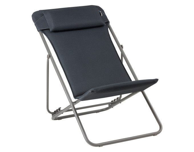 LAFUMA Sessel Maxi Transat+ BeComfort® dark grey Gestell titane in Dark grey, Grau präsentiert im Onlineshop von KAQTU Design AG. Liegestuhl ist von LAFUMA