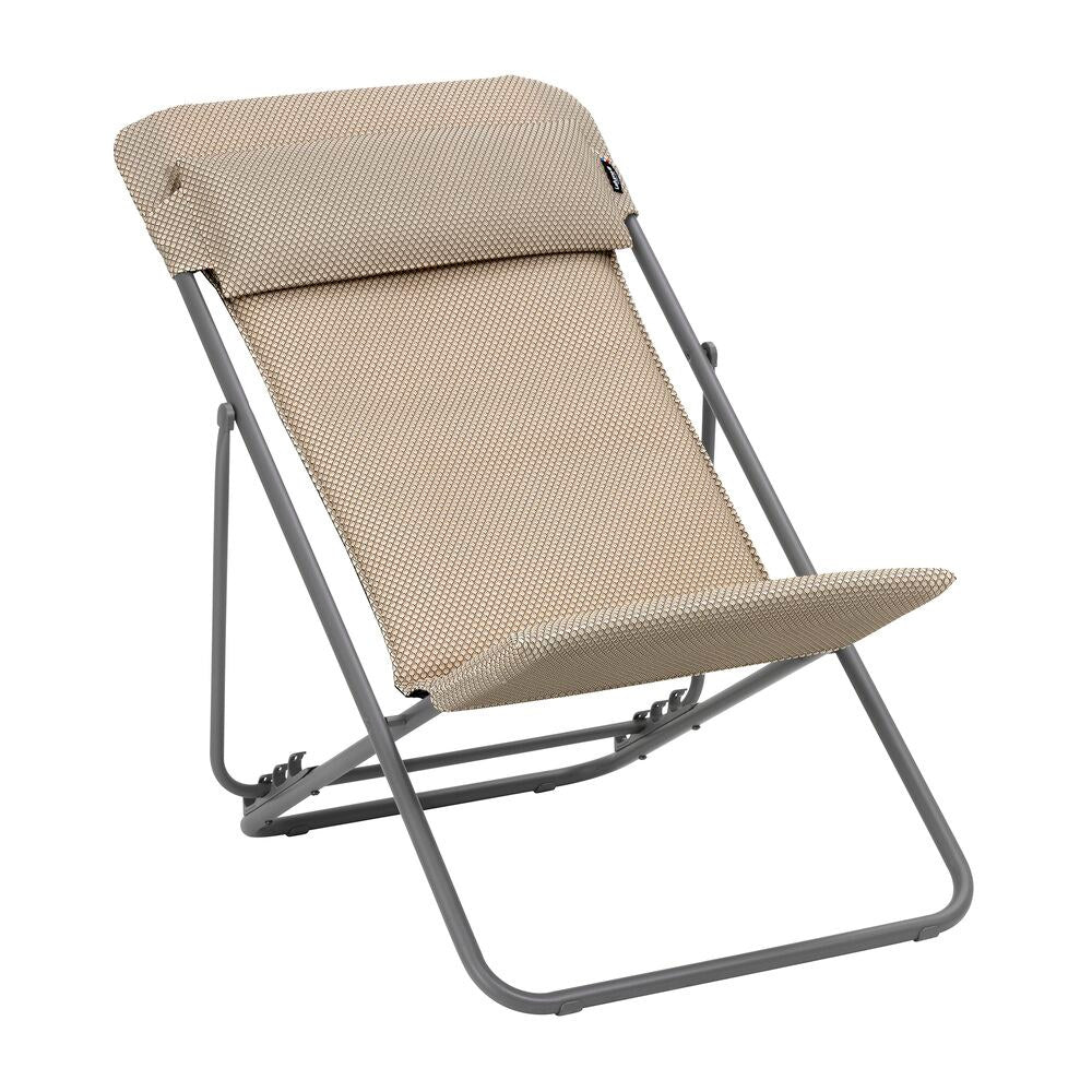 LAFUMA Sessel Maxi Transat+ BeComfort® moka Gestell titane in Moka, Braun präsentiert im Onlineshop von KAQTU Design AG. Liegestuhl ist von LAFUMA