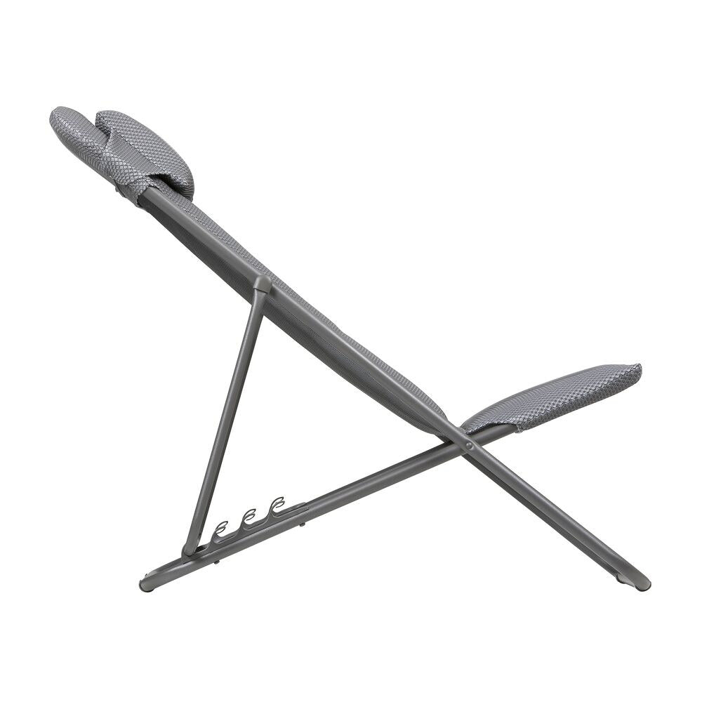 LAFUMA Sessel Maxi Transat+ BeComfort® silver Gestell titane in Silver, Grau präsentiert im Onlineshop von KAQTU Design AG. Liegestuhl ist von LAFUMA