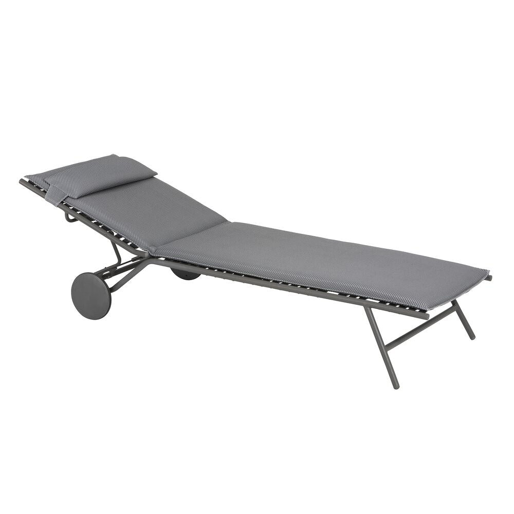 LAFUMA Liege Miami II Becomfort silver in Silver, Grau präsentiert im Onlineshop von KAQTU Design AG. Liegestuhl ist von LAFUMA