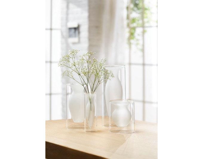 PHILIPPI Vase Esmeralda L Glas ø 13x32 cm in Transparent, Satiniert präsentiert im Onlineshop von KAQTU Design AG. Vase ist von PHILIPPI
