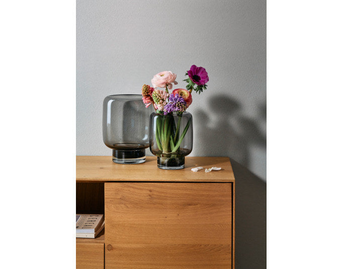 PHILIPPI Windlicht Vejle L Glas ø 19x24 cm graubraun in Transparent, Graubraun, Braun präsentiert im Onlineshop von KAQTU Design AG. Laterne ist von PHILIPPI