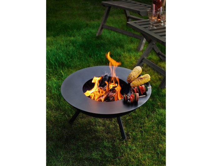 PHILIPPI Feuerschale Flames mit Grillplatte und Feuerzange Set 3-tlg. in Schwarz präsentiert im Onlineshop von KAQTU Design AG. Feuerschale ist von PHILIPPI