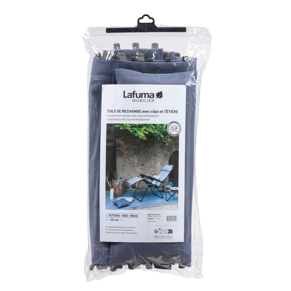 LAFUMA Ersatzbezugset Futura Clip Batyline ISO Bleu Océan ll in Ocean, Blau präsentiert im Onlineshop von KAQTU Design AG. Outdoor Zubehör ist von LAFUMA