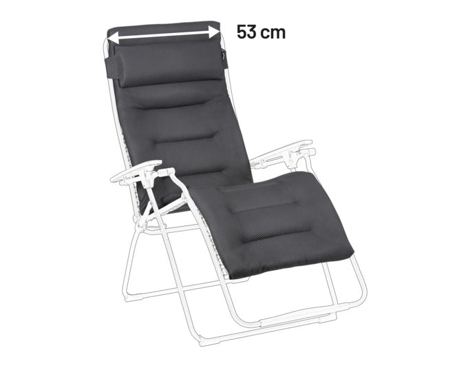 Ersatzbezugset für LAFUMA Futura XL/RSX XL in Dunkelgrau, ideal für Outdoor-Aktivitäten und Komfort im Garten oder auf der Terrasse.