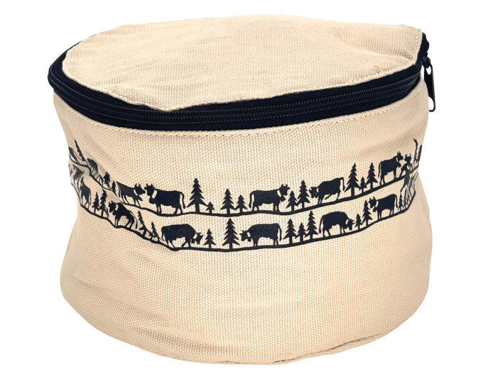 HEIDI Kartoffelkorb- und Brotkorb Poya creme schwarz ø 20x13 cm mit Reissverschluss in Beige, Braun, Schwarz präsentiert im Onlineshop von KAQTU Design AG. Brotkorb ist von HEIDI