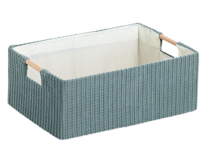 ZELLER Aufbewahrungskorb mit Holzgriffen salbei 34x23.5x13 cm in Salbei, Grün präsentiert im Onlineshop von KAQTU Design AG. Aufbewahrungskisten ist von ZELLER PRESENT