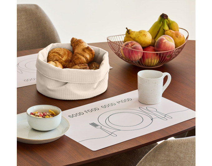 ZELLER Aufbewahrungskorb Waffelpiqué creme ø 20x12 cm in Creme, Weiss präsentiert im Onlineshop von KAQTU Design AG. Aufbewährungskörbe ist von ZELLER PRESENT