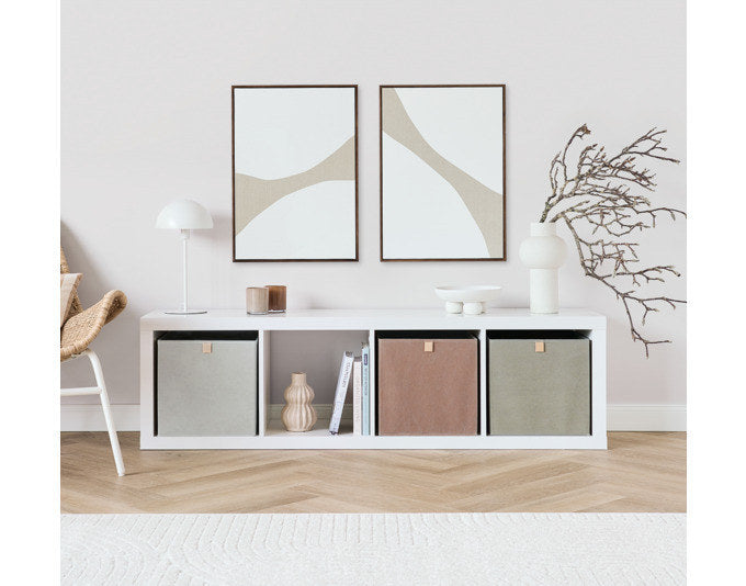 ZELLER Aufbewahrungsbox Vlies khaki 32x32x32 cm in Khaki, Grün präsentiert im Onlineshop von KAQTU Design AG. Aufbewahrungskisten ist von ZELLER PRESENT
