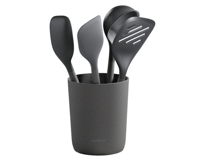 ZYLISS Kochutensilien Set 5-teilig Weizenstroh Kunststoff in Grau, Schwarz präsentiert im Onlineshop von KAQTU Design AG. Küchenhelfer ist von ZYLISS
