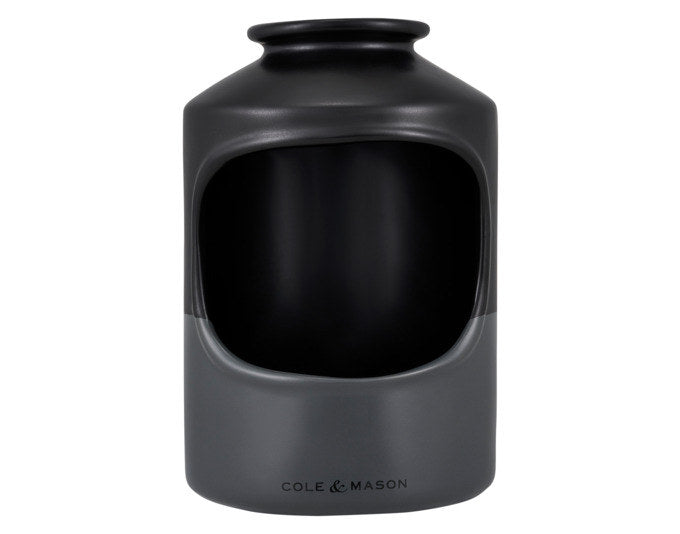 COLE&MASON Salzfass Strethall Keramik 10.9x10.9x16.3 cm in Schwarz, Anthrazit, Grau präsentiert im Onlineshop von KAQTU Design AG. Aufbewahrungsdose ist von COLE & MASON