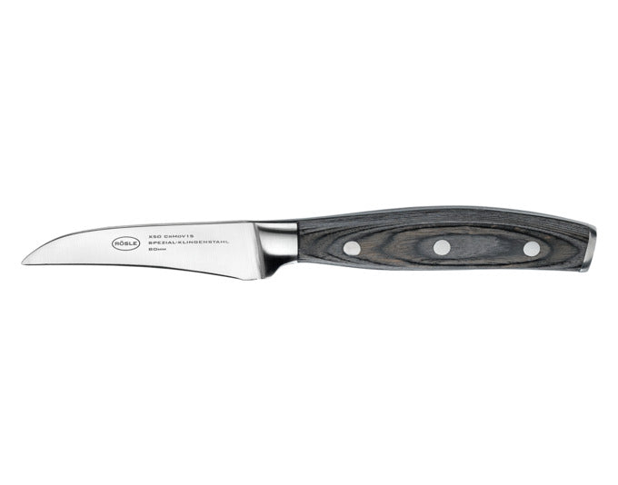 RÖSLE Schälmesser Wolfgrey mit Griff Pakka 8 cm L 20.7 cm in präsentiert im Onlineshop von KAQTU Design AG. Küchenmesser ist von RÖSLE