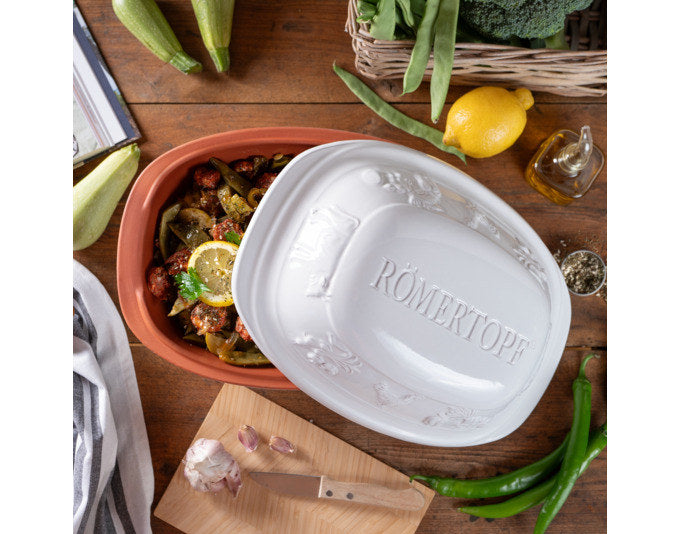 RÖMERTOPF Bräter Rustico 3.0 l 33.5x25x18 cm weiss in Weiss präsentiert im Onlineshop von KAQTU Design AG. Bräter ist von RÖMERTOPF