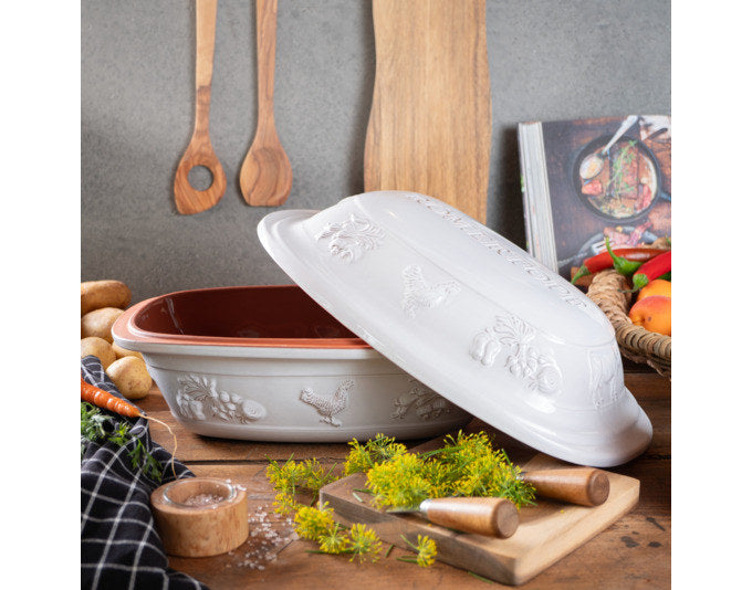 RÖMERTOPF Bräter Rustico 3.5 l 37x27x20 cm weiss in Weiss präsentiert im Onlineshop von KAQTU Design AG. Bräter ist von RÖMERTOPF