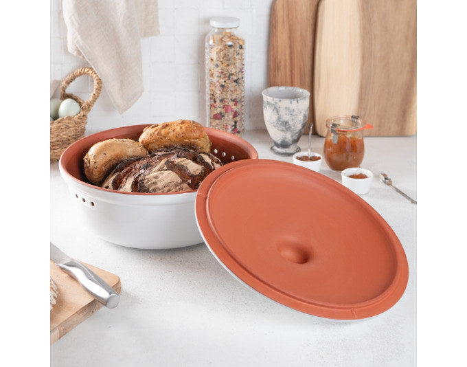 RÖMERTOPF Brottopf rund 4.5 l ø 30x18 cm weiss in Weiss präsentiert im Onlineshop von KAQTU Design AG. Brotkorb ist von RÖMERTOPF