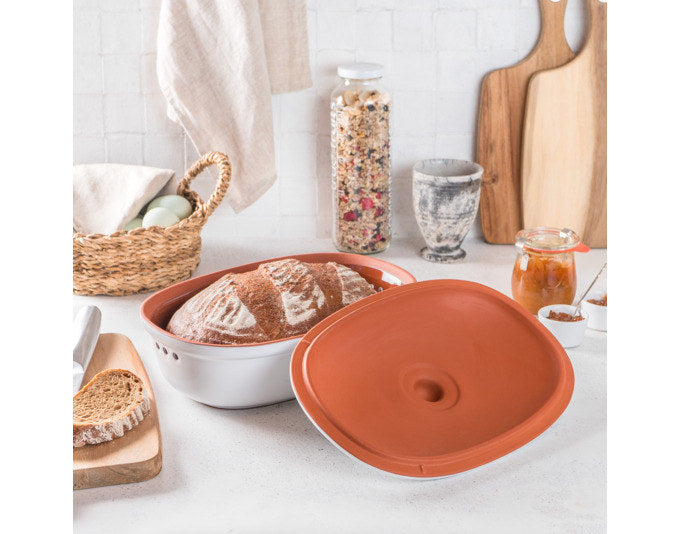 RÖMERTOPF Brottopf Medi oval 2.3 l 29.5x20.5x16.5 cm weiss in Weiss präsentiert im Onlineshop von KAQTU Design AG. Brotkorb ist von RÖMERTOPF