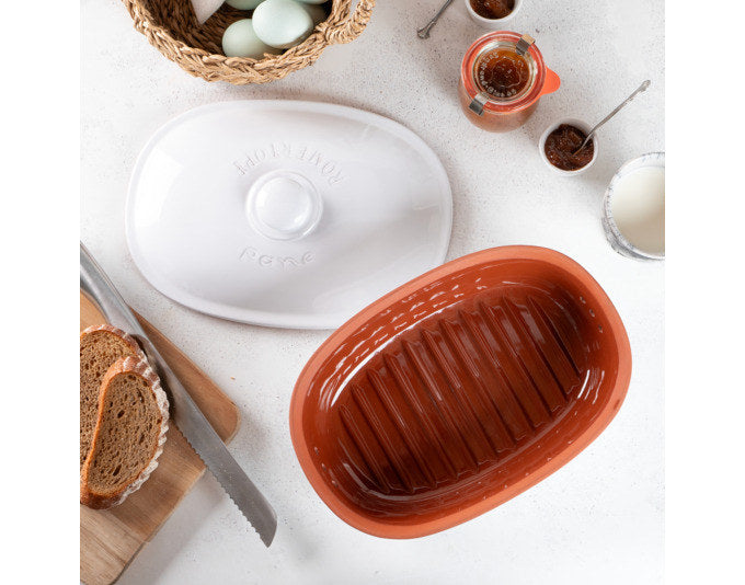 RÖMERTOPF Brottopf Medi oval 2.3 l 29.5x20.5x16.5 cm weiss in Weiss präsentiert im Onlineshop von KAQTU Design AG. Brotkorb ist von RÖMERTOPF