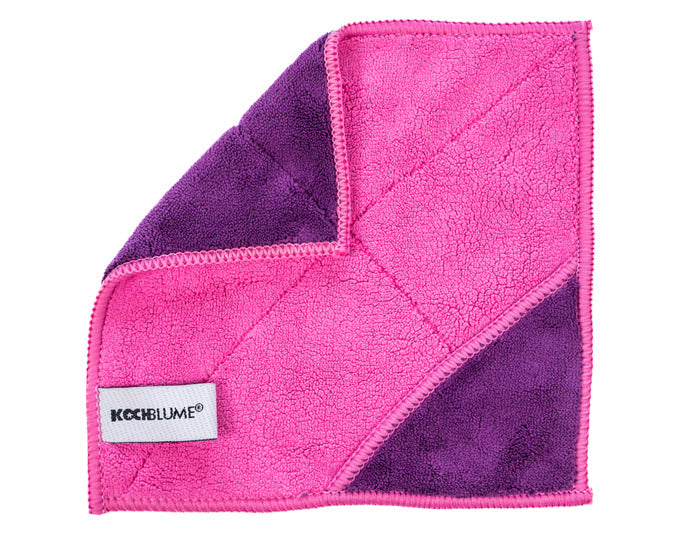 KOCHBLUME Microfasertuch 18x18 cm pink-lila in präsentiert im Onlineshop von KAQTU Design AG. Reinigungsmittel ist von KOCHBLUME