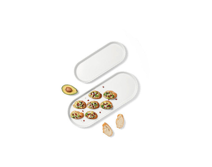 BLIM PLUS Tablett Minerva Gr. M 37.5x15 cm arctic white in Arctic white, Weiss präsentiert im Onlineshop von KAQTU Design AG. Tablett ist von BLIMPLUS