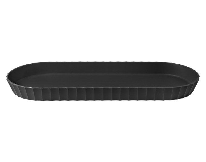 BLIM PLUS Tablett Minerva Gr. M 37.5x15 cm carbon black in Carbon black, Schwarz präsentiert im Onlineshop von KAQTU Design AG. Tablett ist von BLIMPLUS