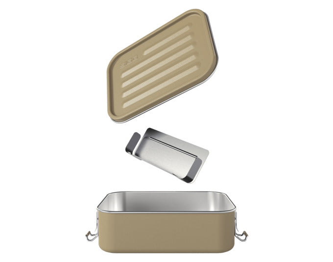 Stylische SIGG Lunchbox in der Farbe Gemstone caramel sand, 1.1 l, ideal für die Aufbewahrung von Snacks und Mahlzeiten unterwegs.