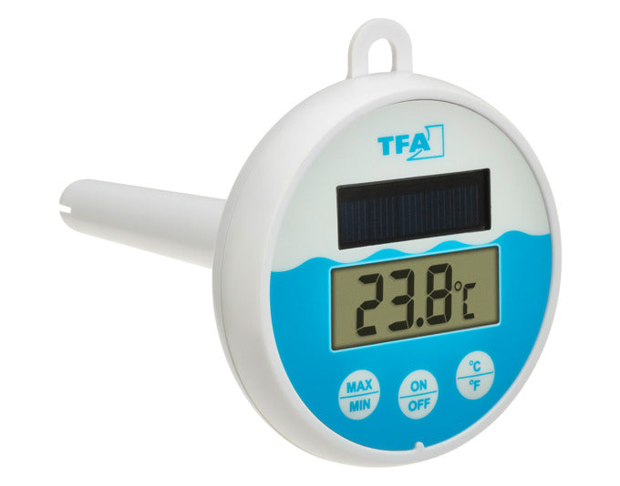 TFA Solar-Poolthermometer digital weiss in präsentiert im Onlineshop von KAQTU Design AG. Outdoor-Accessoire ist von TFA