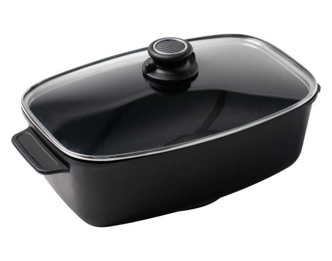 GASTROLUX Bräter EVO mit Glasdeckel Induktion 39x22x11.5 cm in präsentiert im Onlineshop von KAQTU Design AG. Topf ist von GASTROLUX