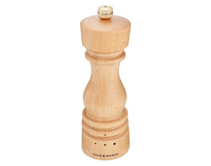 COLE&MASON Salzmühle London Buche natur GRD SLT 18x5.8x5.8 cm in Holzoptik, Braun präsentiert im Onlineshop von KAQTU Design AG. Salz & Pfeffer ist von COLE & MASON