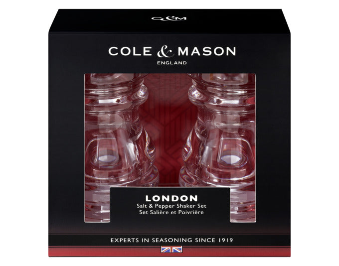 COLE&MASON Pfeffer-/Salzstreuer Set London Acryl 13 cm in präsentiert im Onlineshop von KAQTU Design AG. Salz & Pfeffer ist von COLE & MASON