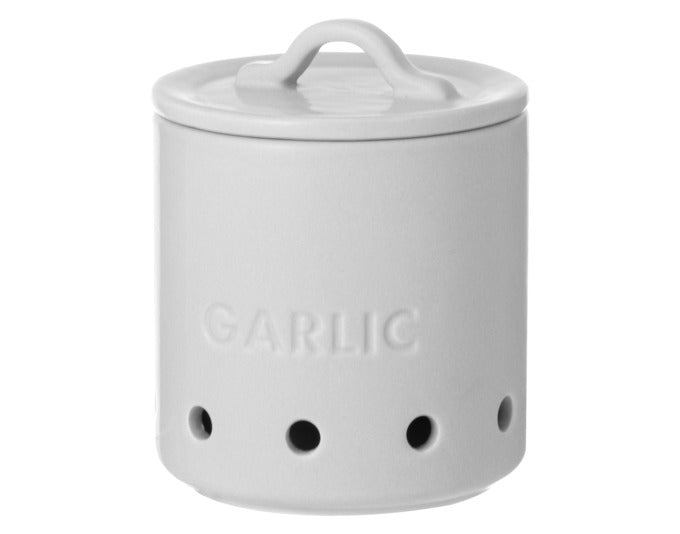 LADELLE Vorratstopf Essentials Garlic weiss Keramik ø 10x10 cm in präsentiert im Onlineshop von KAQTU Design AG. Küchenhelfer ist von LADELLE