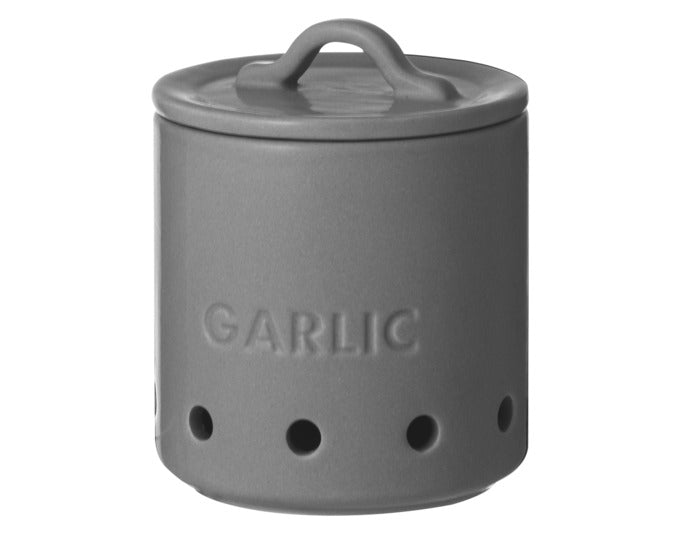 LADELLE Vorratstopf Essentials Garlic anthrazit Keramik ø 10x10 cm in präsentiert im Onlineshop von KAQTU Design AG. Küchenhelfer ist von LADELLE
